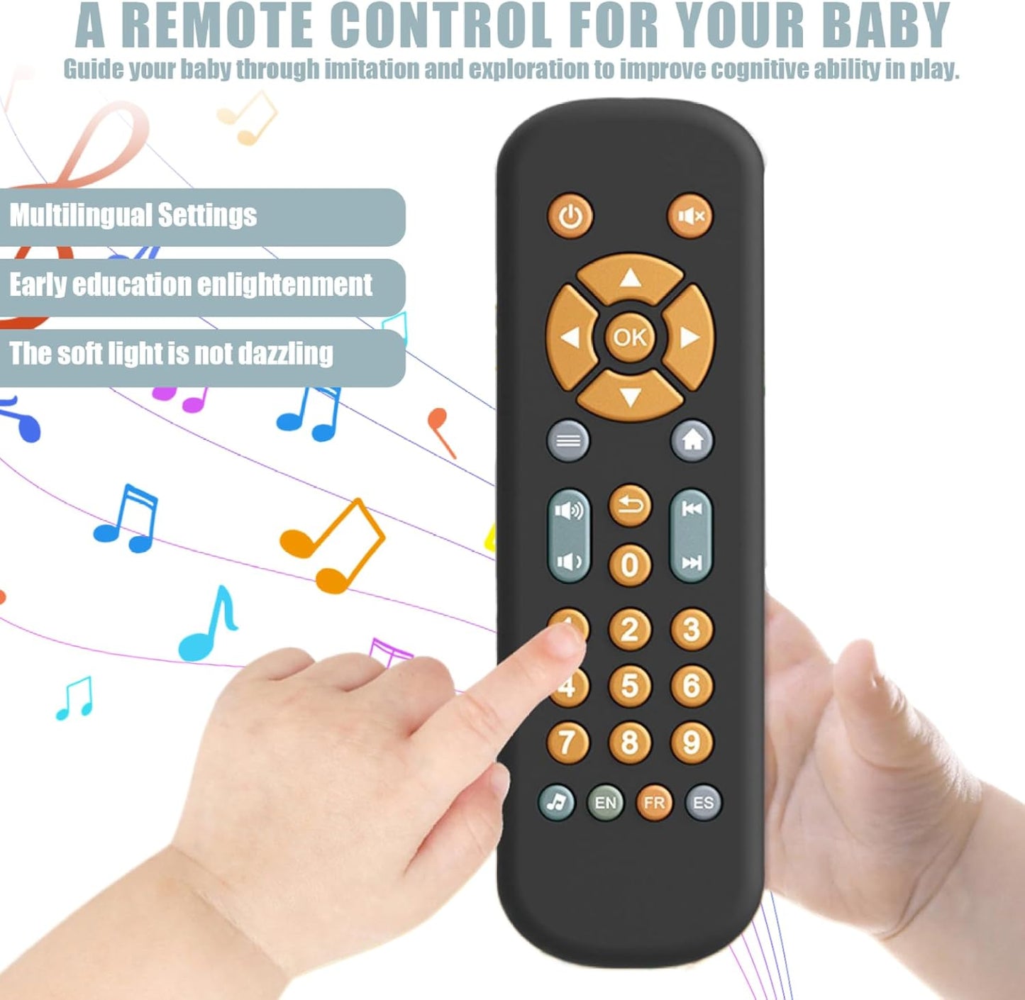 Baby Remote Control Toy – Interactive Learning Toy with Light & Sound – Educational Pretend Play Toy for Babies & Toddlers