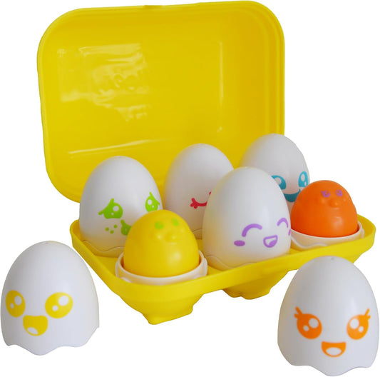 Hide & Squeak Eggs Baby Toy Set – Colour & Shape Sorting Sensory Toy with Squeak & Rattle Chicks – Educational Toy for Babies 6–36 Months