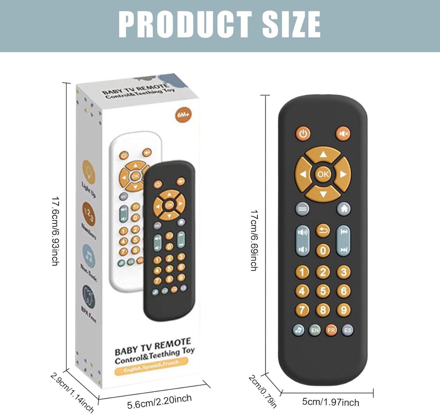 Baby Remote Control Toy – Interactive Learning Toy with Light & Sound – Educational Pretend Play Toy for Babies & Toddlers