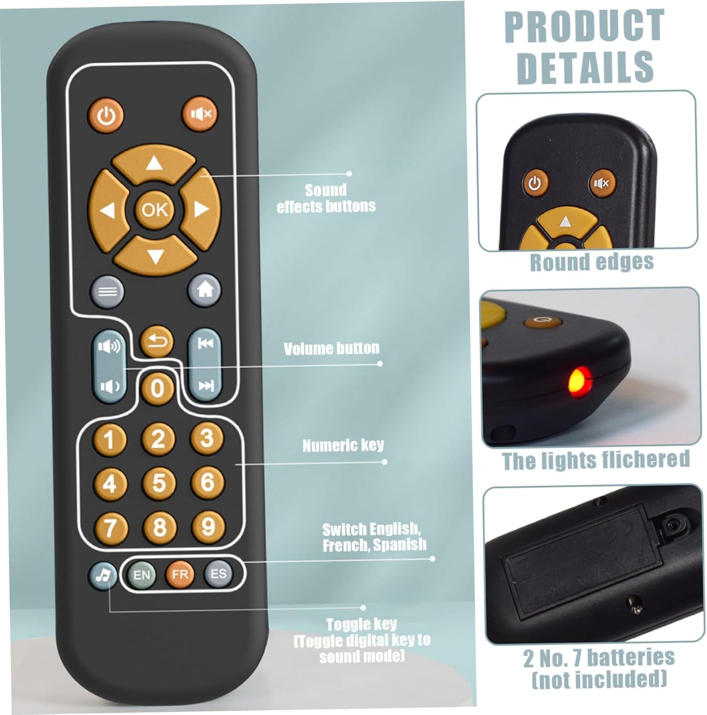 Baby Remote Control Toy – Interactive Learning Toy with Light & Sound – Educational Pretend Play Toy for Babies & Toddlers